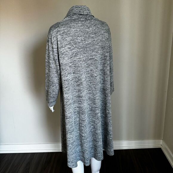 P. Luca Milano Cowl Neck Oversized Sweater Dress Gray XL - Picture 3 of 6